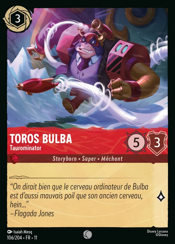 Toros Bulba - Taurominator — Disney Lorcana Personnage card from Winterspell