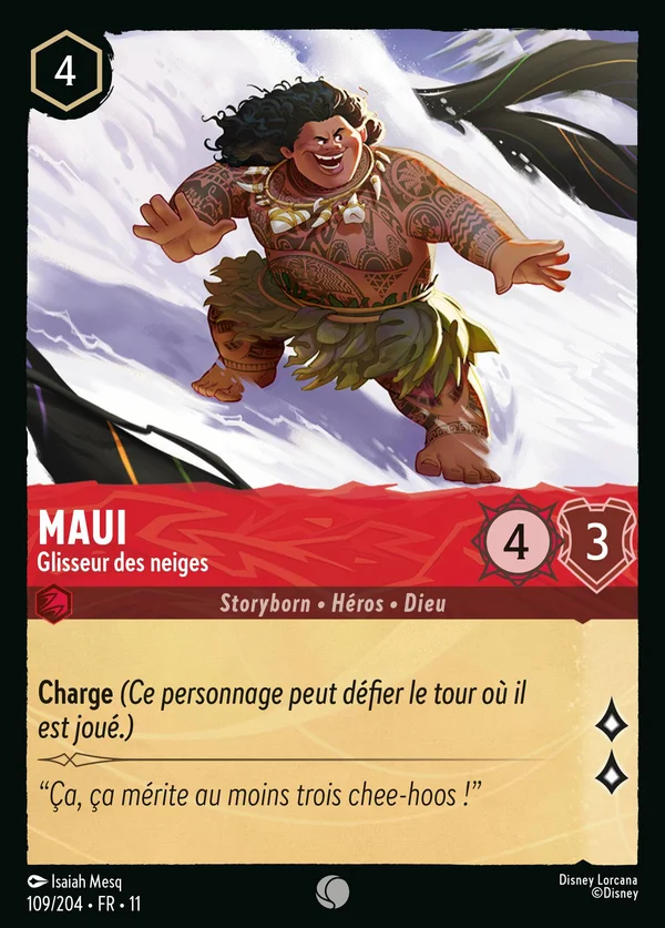 Maui - Glisseur des neiges — Disney Lorcana Personnage card from Winterspell