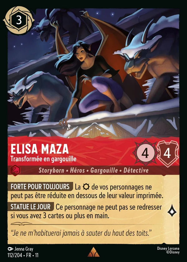 Elisa Maza - Transformée en gargouille — Disney Lorcana Personnage card from Winterspell