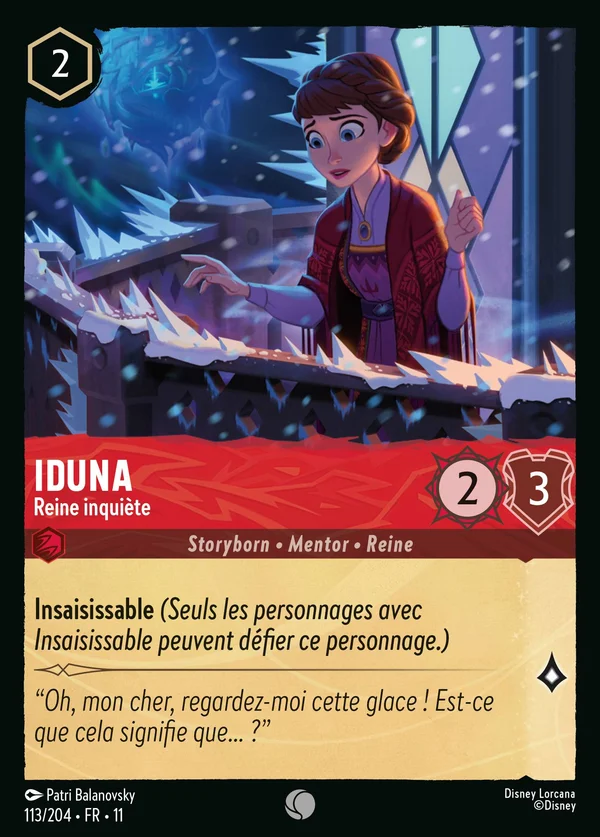 Iduna - Reine inquiète — Disney Lorcana Personnage card from Winterspell