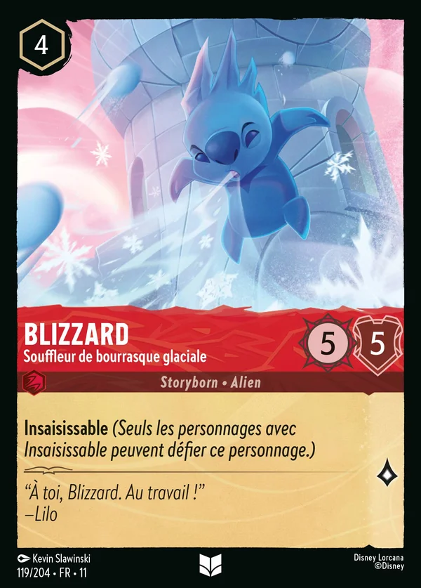 Blizzard - Souffleur de bourrasque glaciale — Disney Lorcana Personnage card from Winterspell