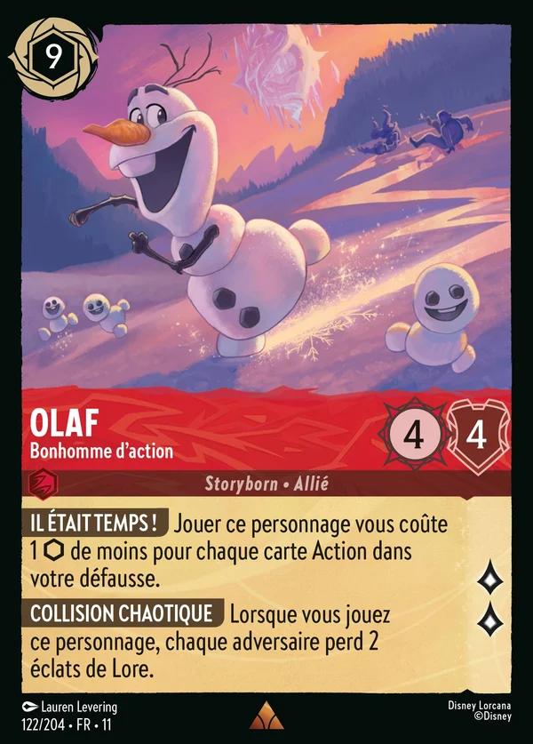 Olaf - Bonhomme d'action — Disney Lorcana Personnage card from Winterspell