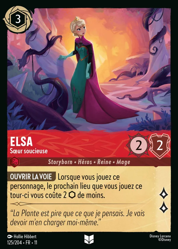 Elsa - Sœur soucieuse — Disney Lorcana Personnage card from Winterspell