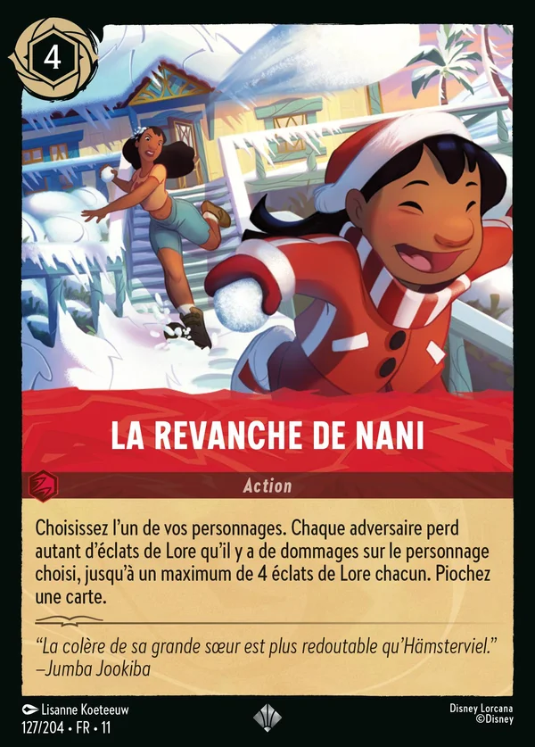La revanche de Nani — Disney Lorcana Action card from Winterspell