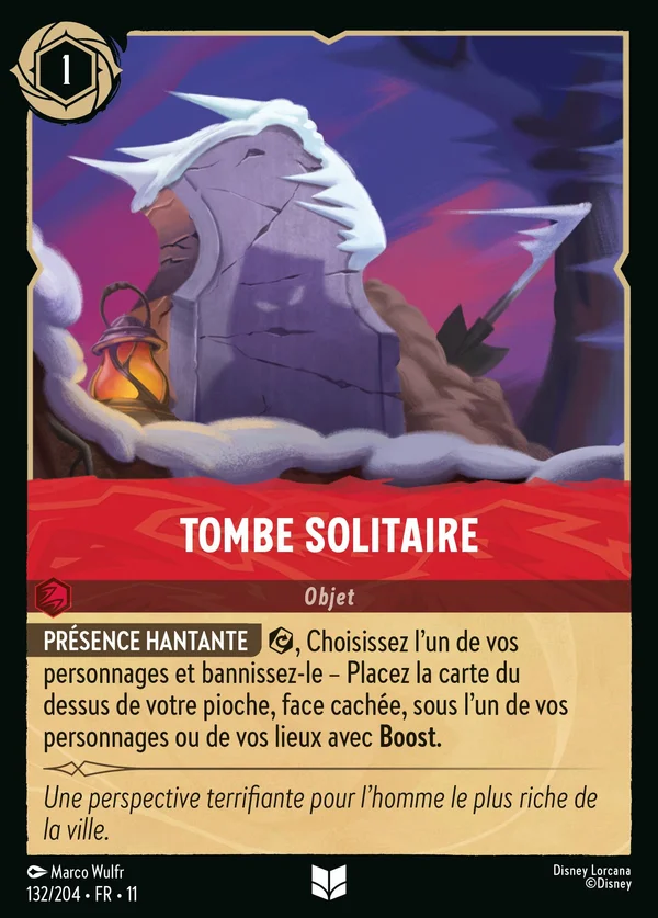 Tombe solitaire — Disney Lorcana Objet card from Winterspell