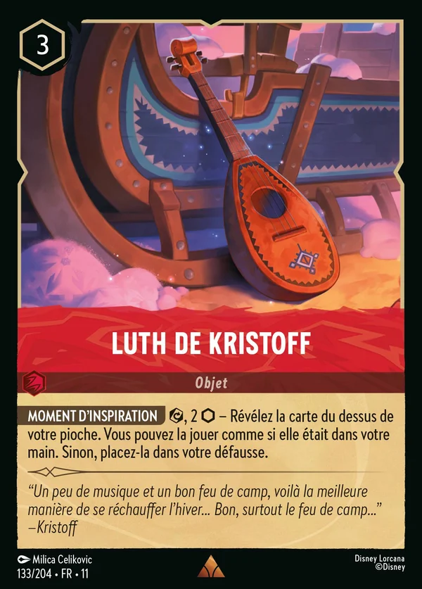 Luth de Kristoff — Disney Lorcana Objet card from Winterspell