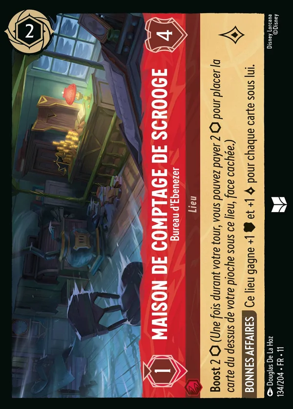 Maison de comptage de Scrooge - Bureau d'Ebenezer — Disney Lorcana Lieu card from Winterspell