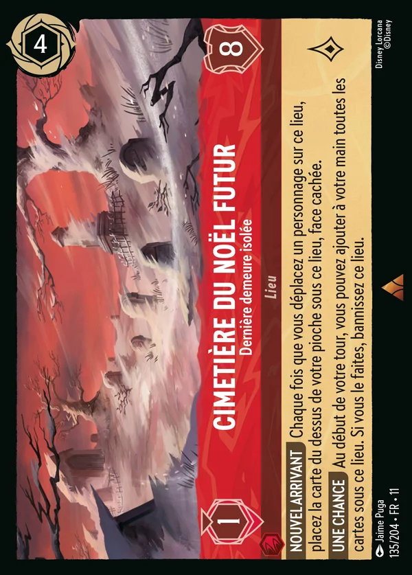 Cimetière du Noël futur - Dernière demeure isolée — Disney Lorcana Lieu card from Winterspell