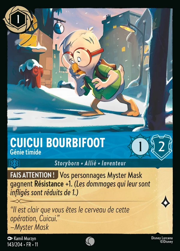Cuicui Bourbifoot - Génie timide — Disney Lorcana Personnage card from Winterspell