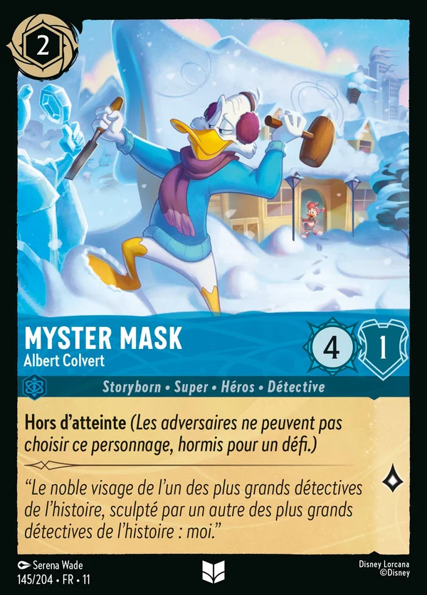 Myster Mask - Albert Colvert — Disney Lorcana Personnage card from Winterspell