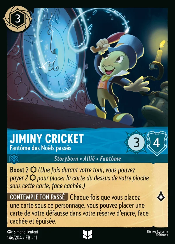 Jiminy Cricket - Fantôme des Noëls passés — Disney Lorcana Personnage card from Winterspell