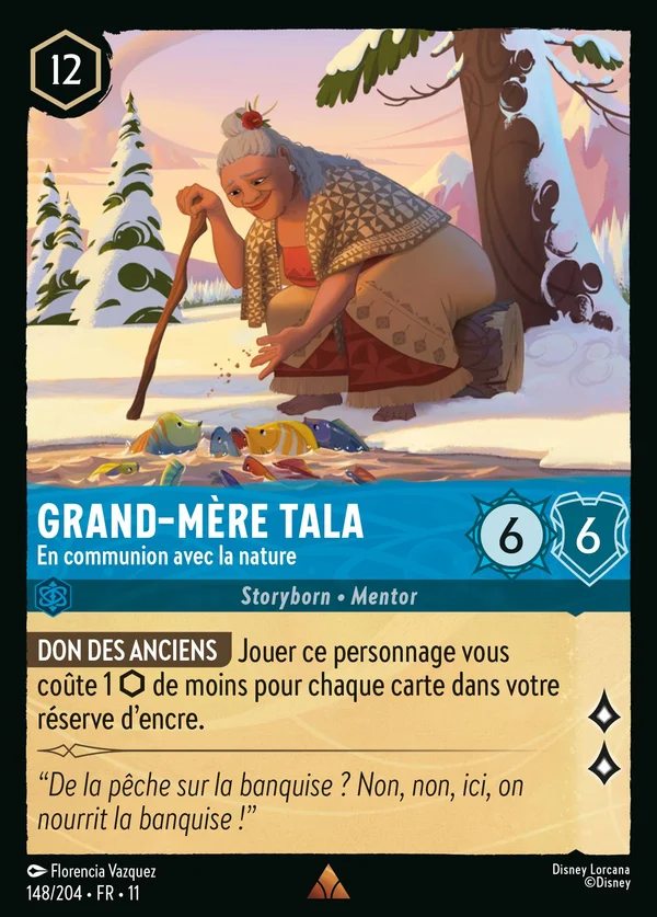 Grand-mère Tala - En communion avec la nature — Disney Lorcana Personnage card from Winterspell