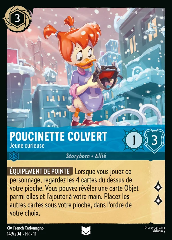 Poucinette Colvert - Jeune curieuse — Disney Lorcana Personnage card from Winterspell