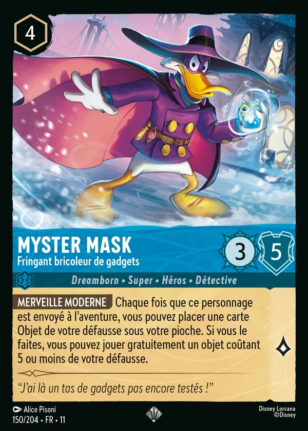 Myster Mask - Fringant bricoleur de gadgets — Disney Lorcana Personnage card from Winterspell