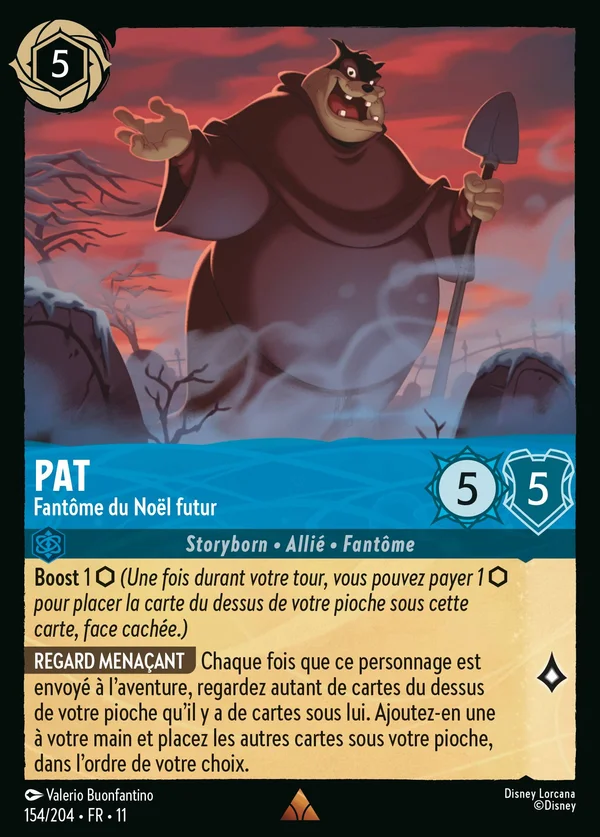 Pat - Fantôme du Noël futur — Disney Lorcana Personnage card from Winterspell