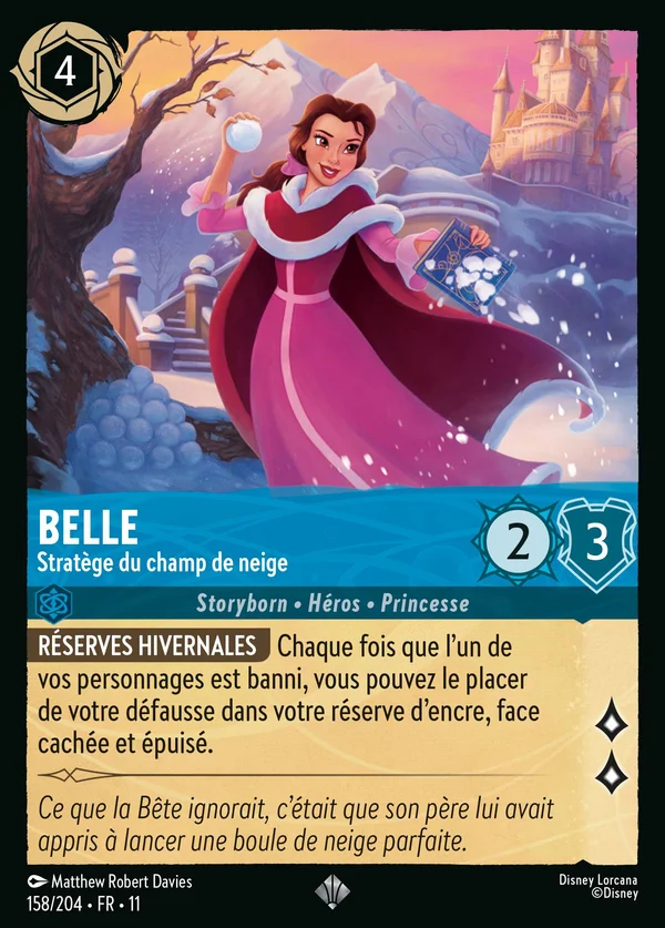 Belle - Stratège du champ de neige — Disney Lorcana Personnage card from Winterspell
