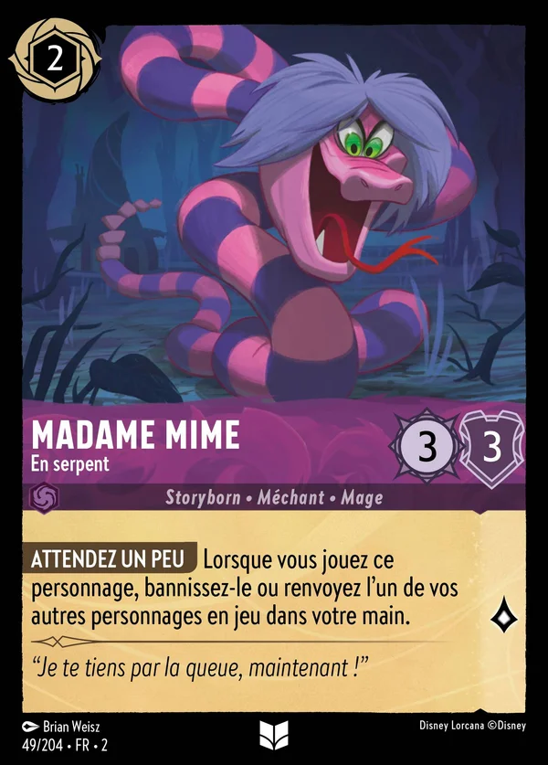 Madame Mime - En serpent — Disney Lorcana Personnage card from Rise of the Floodborn