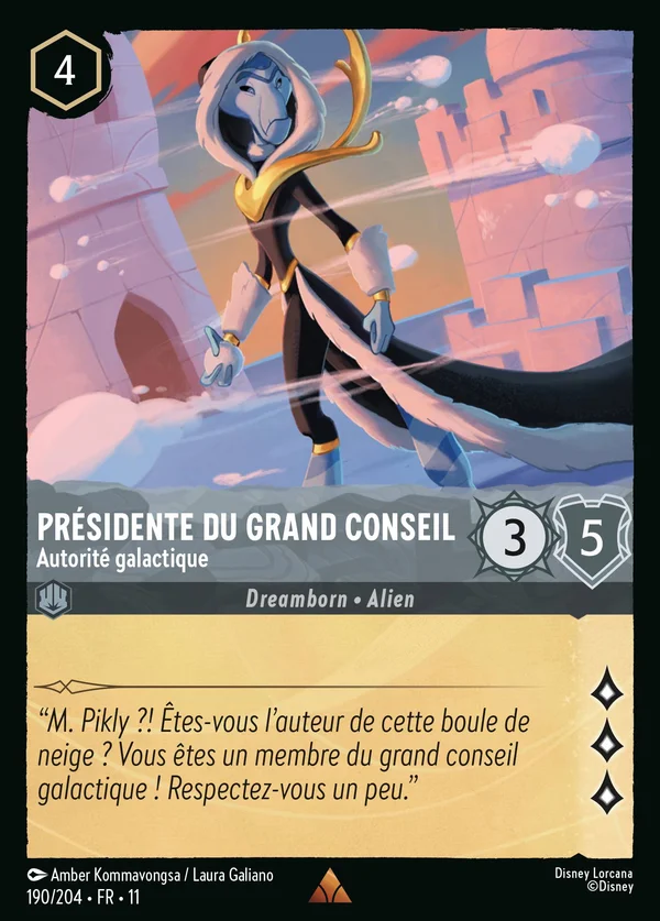 Présidente du Grand Conseil - Autorité galactique — Disney Lorcana Personnage card from Winterspell