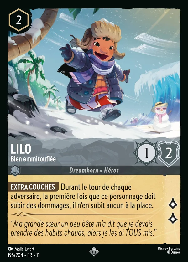 Lilo - Bien emmitouflée — Disney Lorcana Personnage card from Winterspell