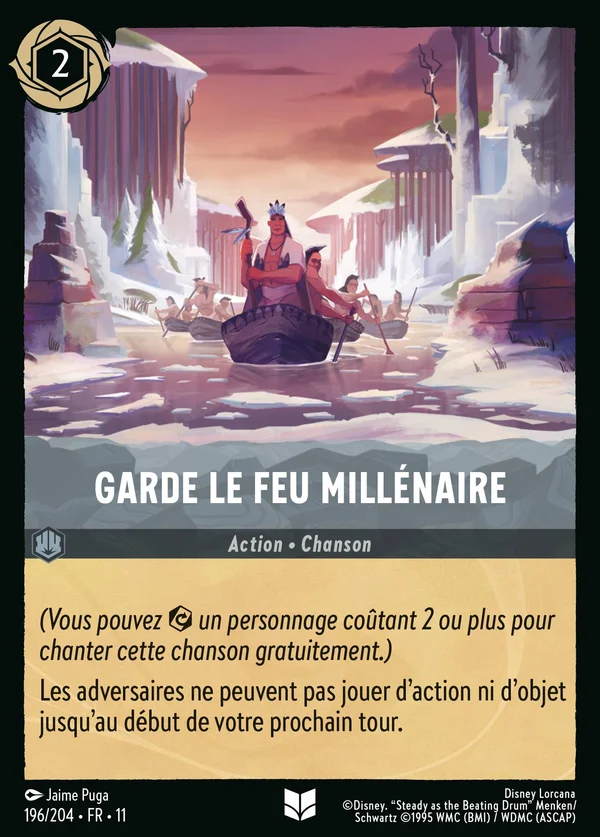 Garde le feu millénaire — Disney Lorcana Action card from Winterspell