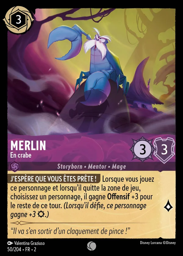 Merlin - En crabe — Disney Lorcana Personnage card from Rise of the Floodborn
