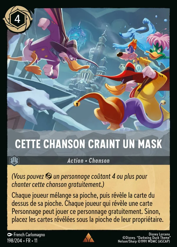 Cette chanson craint un mask — Disney Lorcana Action card from Winterspell