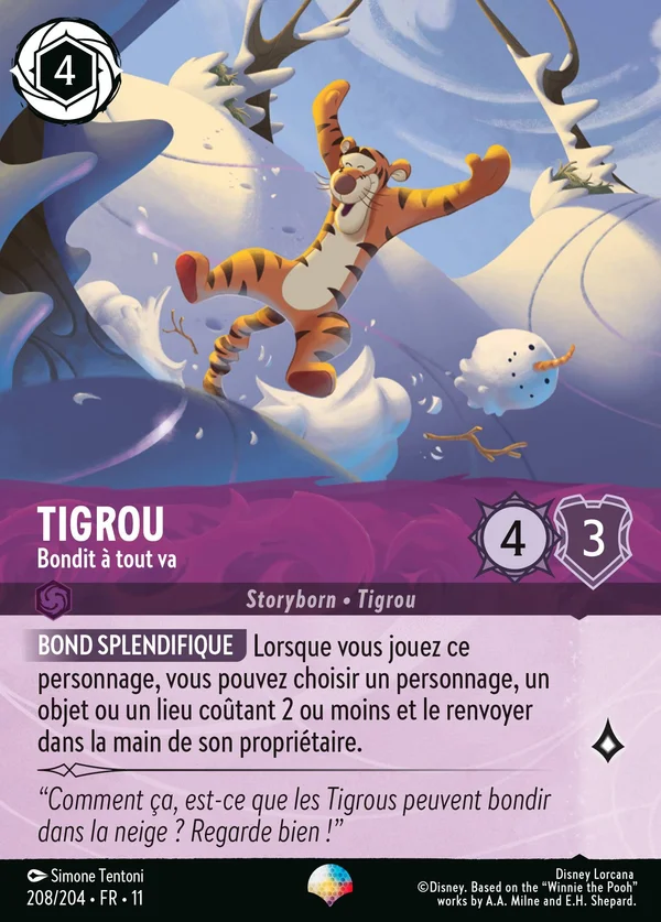Tigrou - Bondit à tout va — Disney Lorcana Personnage card from Winterspell