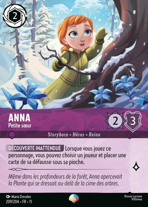 Anna - Petite sœur — Disney Lorcana Personnage card from Winterspell