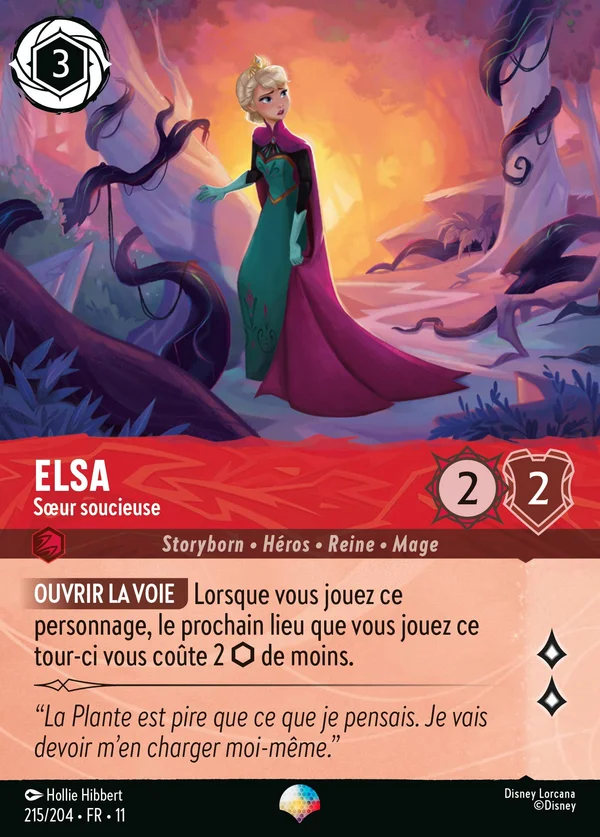 Elsa - Sœur soucieuse — Disney Lorcana Personnage card from Winterspell