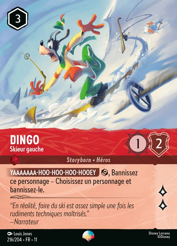 Dingo - Skieur gauche — Disney Lorcana Personnage card from Winterspell