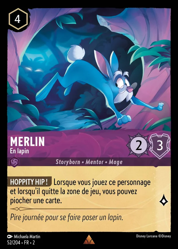 Merlin - En lapin — Disney Lorcana Personnage card from Rise of the Floodborn