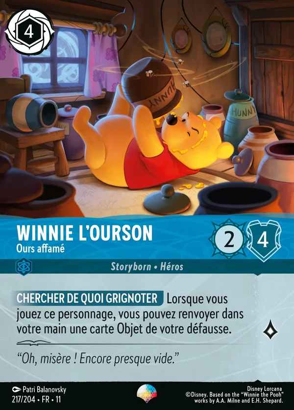 Winnie l'ourson - Ours affamé — Disney Lorcana Personnage card from Winterspell