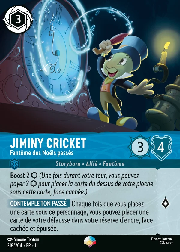 Jiminy Cricket - Fantôme des Noëls passés — Disney Lorcana Personnage card from Winterspell