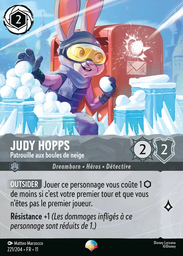 Judy Hopps - Patrouille aux boules de neige — Disney Lorcana Personnage card from Winterspell