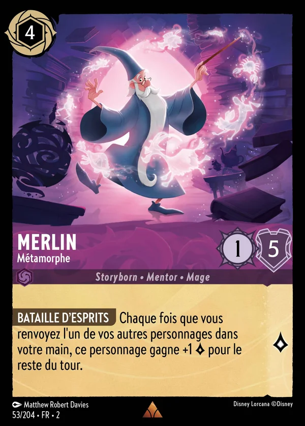 Merlin - Métamorphe — Disney Lorcana Personnage card from Rise of the Floodborn
