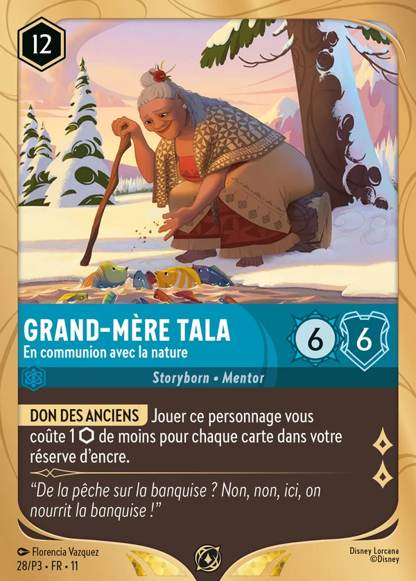 Grand-mère Tala - En communion avec la nature — Disney Lorcana Personnage card from Winterspell