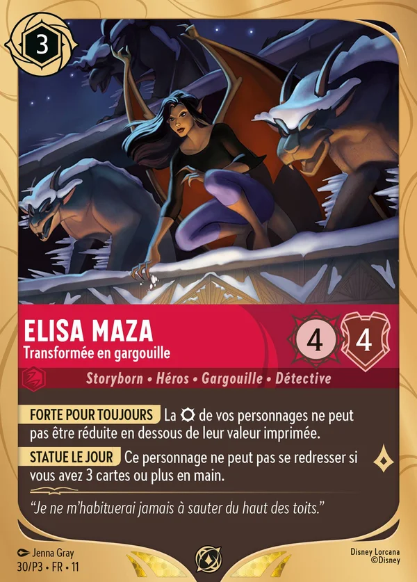 Elisa Maza - Transformée en gargouille — Disney Lorcana Personnage card from Winterspell