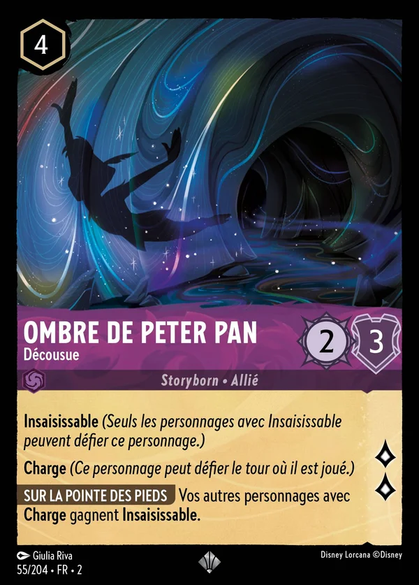 Ombre de Peter Pan - Décousue — Disney Lorcana Personnage card from Rise of the Floodborn