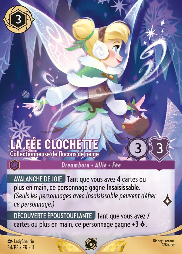 La Fée Clochette - Collectionneuse de flocons de neige — Disney Lorcana Personnage card from Winterspell