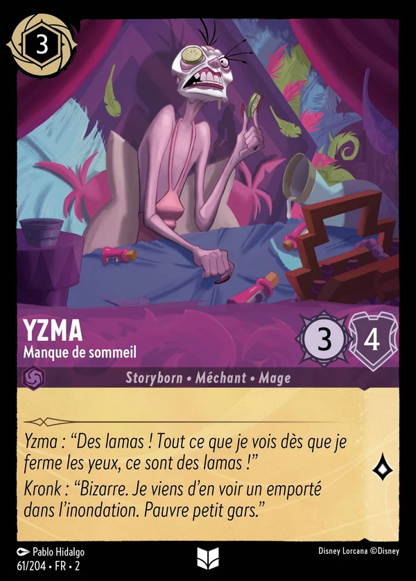 Yzma - Manque de sommeil — Disney Lorcana Personnage card from Rise of the Floodborn