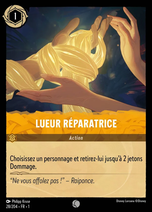 Lueur réparatrice — Disney Lorcana Action card from The First Chapter