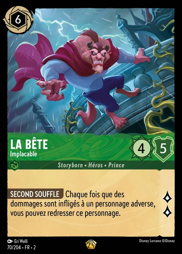 La Bête - Implacable — Disney Lorcana Personnage card from Rise of the Floodborn