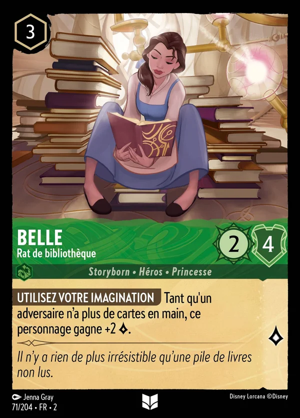 Belle - Rat de bibliothèque — Disney Lorcana Personnage card from Rise of the Floodborn