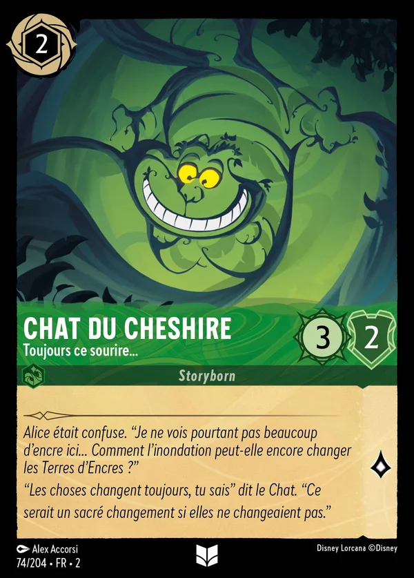 Chat du Cheshire - Toujours ce sourire… — Disney Lorcana Personnage card from Rise of the Floodborn