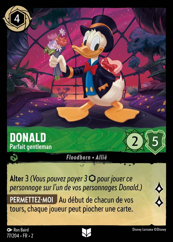 Donald - Parfait gentleman — Disney Lorcana Personnage card from Rise of the Floodborn
