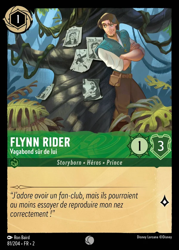 Flynn Rider - Vagabond sûr de lui — Disney Lorcana Personnage card from Rise of the Floodborn