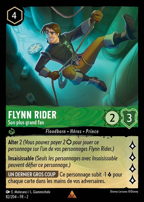 Flynn Rider - Son plus grand fan — Disney Lorcana Personnage card from Rise of the Floodborn