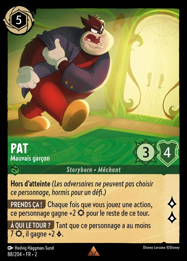 Pat - Mauvais garçon — Disney Lorcana Personnage card from Rise of the Floodborn