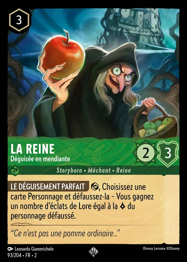 La Reine - Déguisée en mendiante — Disney Lorcana Personnage card from Rise of the Floodborn