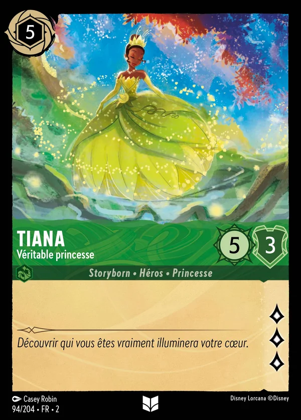 Tiana - Véritable princesse — Disney Lorcana Personnage card from Rise of the Floodborn